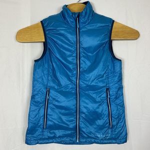 Big Agnes Water Repellent Puffer Vest Women's Sz‎ Medium Blue Lucky Penny Vest